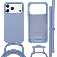 imoshion Coque arrière Color avec cordon amovible et MagSafe Apple iPhone 17 Pro Max - Ash Blue