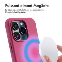 imoshion Coque arrière Color avec cordon amovible et MagSafe Apple iPhone 16 Pro Max - Raspberry