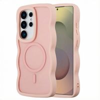 Selencia Coque arrière Wavy avec MagSafe Samsung Galaxy S25 Ultra - Soft Pink