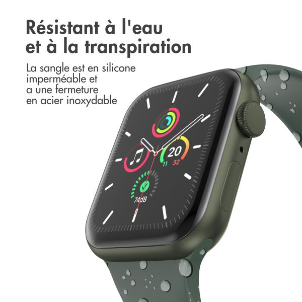 imoshion Bracelet en silicone⁺ Apple Watch Series 1 t/m 11 / SE / Ultra (44/45/46/49 mm) - Taille M/L - Olive