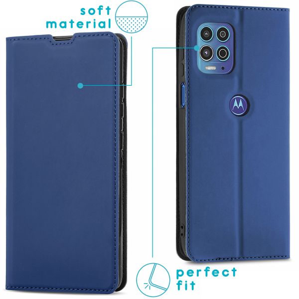 imoshion Étui de téléphone Slim Folio Motorola Moto G100 - Bleu foncé