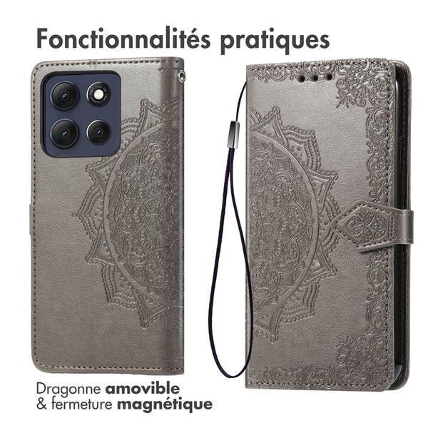imoshion Etui de télephone Mandala Motorola Moto G56 - Gris