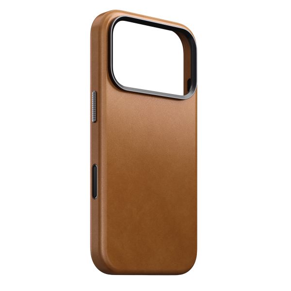 Nomad Coque arrière Traditional Leather avec MagSafe Apple iPhone 17 Pro - English Tan