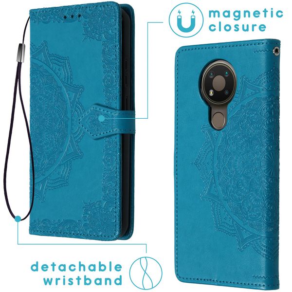 imoshion Etui de télephone Mandala Nokia 3.4 - Turquoise