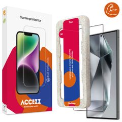 Accezz Protecteur d'écran intégral triple résistance avec applicateur Samsung Galaxy S24 Ultra - Transparent 