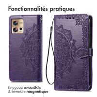 imoshion Etui de téléphone portefeuille Mandala Motorola Edge 30 Fusion - Violet