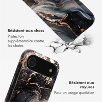 Selencia Coque arrière Vivid avec MagSafe Apple iPhone Air - Chic Marble Black