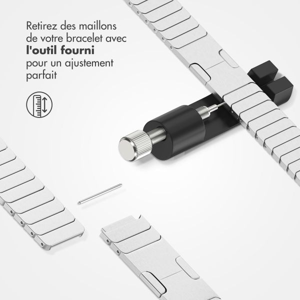Selencia Bracelet à maillons en acier Apple Watch Series 1 t/m 11 / SE / Ultra (44/45/46/49 mm) - Argent