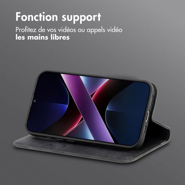 imoshion Étui de téléphone portefeuille Slim Xiaomi Poco X7 Pro - Noir