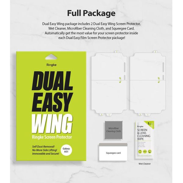 Ringke Duo pack de protections d'écran Wing Dual Easy Galaxy A51