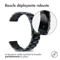 imoshion Bracelet en acier - Connexion universelle de 18 mm - Noir