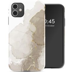 Selencia Coque arrière Vivid iPhone 11 - Marble Light Brown