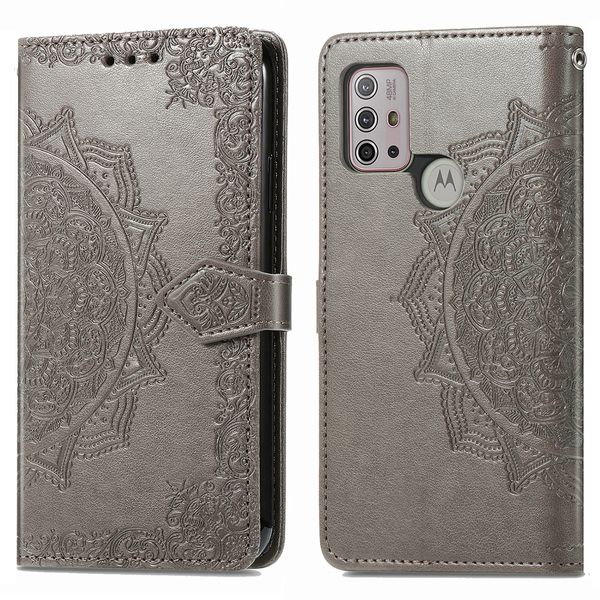 imoshion Etui de télephone Mandala Motorola Moto G30 / G20 / G10 (Power) - Gris