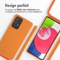 imoshion Coque en silicone avec cordon Samsung Galaxy A53 - Orange