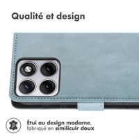 imoshion Étui de télephone portefeuille de luxe Motorola Edge 70 Fusion - Bleu clair