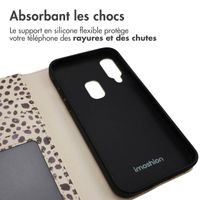 imoshion Étui de télephone portefeuille Design Samsung Galaxy A20e - Black And White Dots