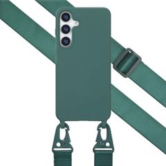 Selencia Coque silicone avec cordon amovible Samsung Galaxy S25 Plus - Vert foncé