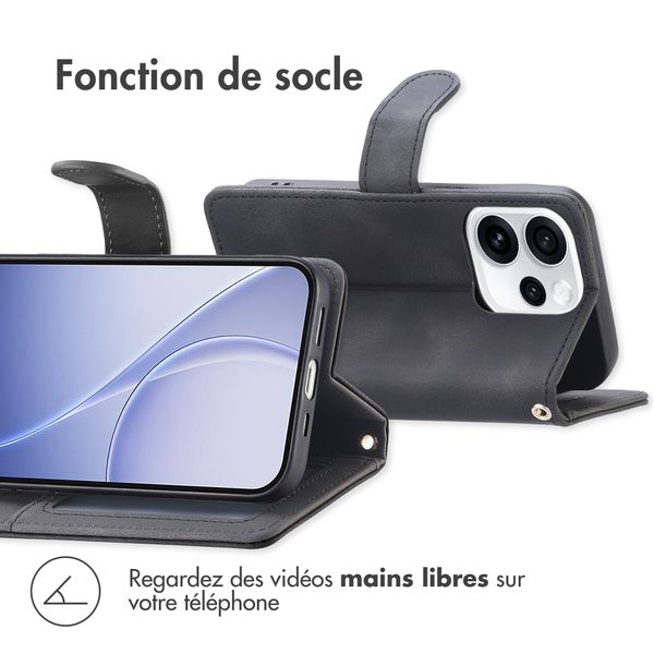 imoshion Etui de télephone portefeuille avec cordon Oppo Reno15 Pro (5G) - Noir