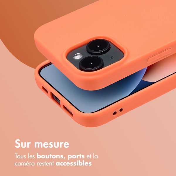 imoshion Coque Couleur Apple iPhone 14 - Apricot Crush Orange