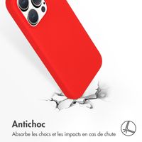 Accezz Coque Liquid Silicone avec MagSafe iPhone 15 Pro - Rouge