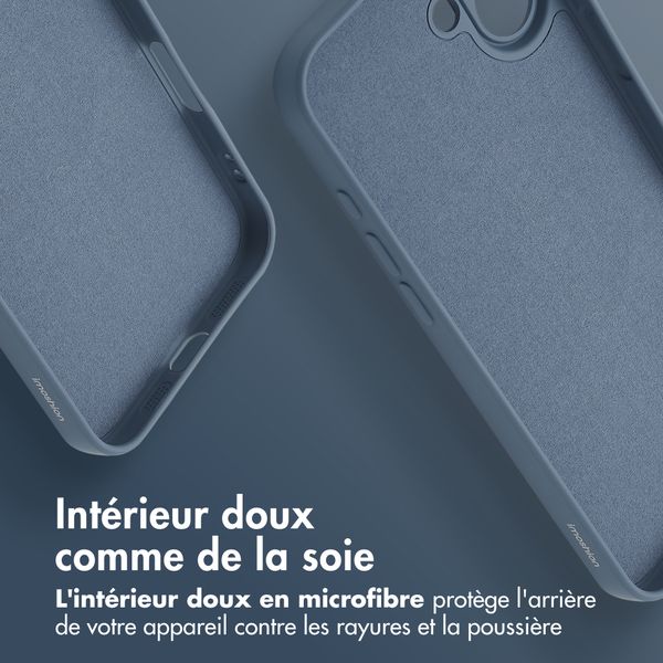 imoshion Coque Couleur avec MagSafe Apple iPhone 16 - Bleu foncé