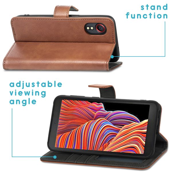 imoshion Étui de télephone portefeuille Samsung Galaxy Xcover 5 - Marron