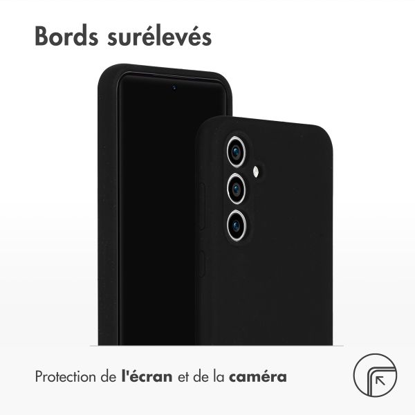 Accezz Coque Liquid Silicone Samsung Galaxy S23 FE - Noir