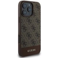 Guess Coque arrière Bottom Stripe 4G iPhone 16 Pro Max - Brun