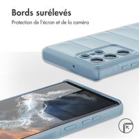 imoshion Coque arrière EasyGrip Samsung Galaxy S22 Ultra - Bleu clair