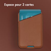 Accezz Porte-cartes en cuir - Compatible avec MagSafe et Qi2 - Sienna Brown