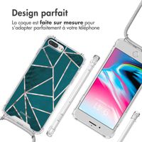 imoshion Coque Design avec cordon iPhone 8 Plus / 7 Plus - Petrol Green Graphic