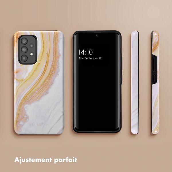 Selencia Coque arrière Vivid Tough Samsung Galaxy A53 - Chic Marble Gold