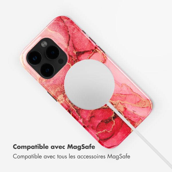 Selencia Coque arrière Vivid avec MagSafe Apple iPhone 15 Pro - Rosy Marble
