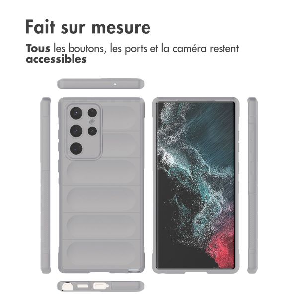 imoshion Coque arrière EasyGrip Samsung Galaxy S22 Ultra - Gris