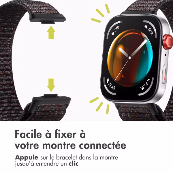 imoshion Bracelet en nylon Huawei Watch Fit 4 / 4 Pro - Noir
