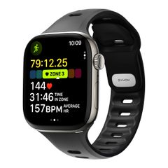 Nomad Bracelet Tempo en silicone Apple Watch Series 1 - 9 / SE (38/40/41 mm) | Series 10 / 11 (42 mm) - Black
