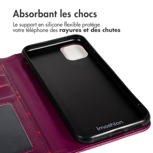 imoshion Étui de télephone portefeuille Design Apple iPhone 12 (Pro) - Crush Check Coral Dust