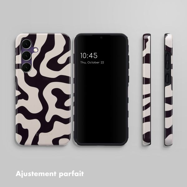 Selencia Coque arrière Vivid Tough Galaxy S24 FE - Art Wave Black