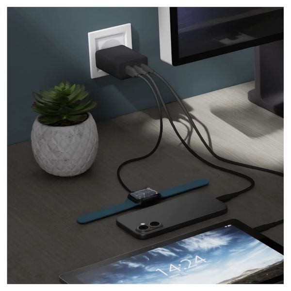dbramante1928 Chargeur Re-charge 2x USB-C 65 W et USB-A 18 W - Noir