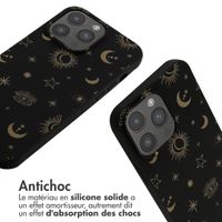imoshion Coque design en silicone avec cordon Apple iPhone 14 Pro Max - Sky Black