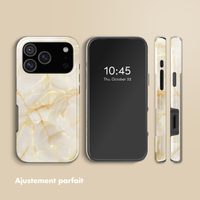 Selencia Coque arrière Vivid avec MagSafe Apple iPhone 17 Pro - Golden Beige Marble