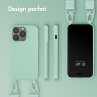 Selencia Coque silicone avec cordon amovible Apple iPhone 13 Pro - Turquoise