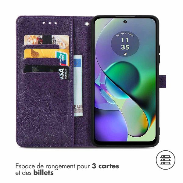 imoshion Etui de télephone Mandala Motorola Moto G54 - Violet