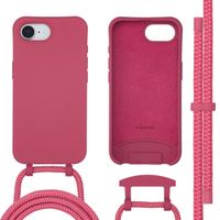 imoshion Coque arrière Color avec cordon amovible et MagSafe Apple iPhone 16e - Red Raspberry