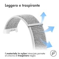 imoshion Bracelet en nylon Fitbit Charge 3 / 4 - Gris clair