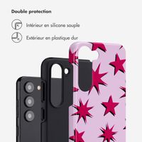 Selencia Coque arrière Vivid Samsung Galaxy S23 - Stars Rubine Red Light Pink