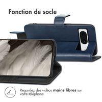 imoshion Étui de téléphone portefeuille Luxe Google Pixel 8 - Bleu foncé