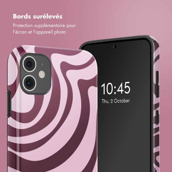 Selencia Coque arrière Vivid Apple iPhone 11 - Wavy Swirl Pink Plum