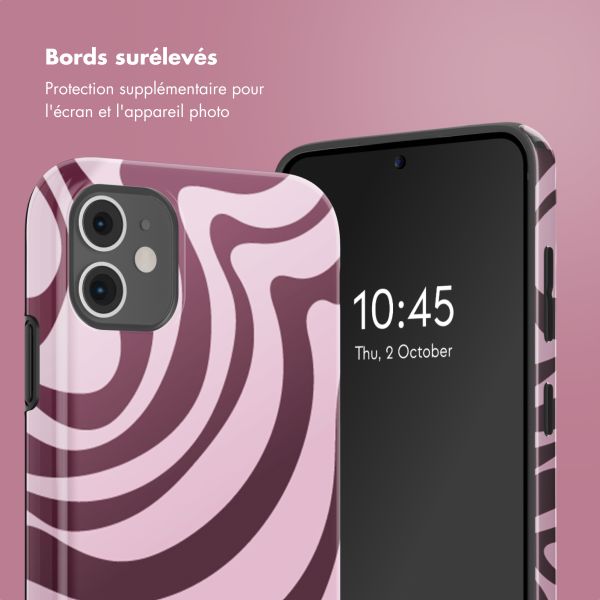 Selencia Coque arrière Vivid Tough iPhone 11 - Wavy Swirl Pink Plum