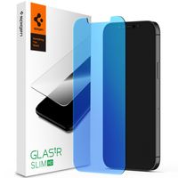 Spigen Protection d'écran en verre trempé Anti Blue Light iPhone 12 (Pro)